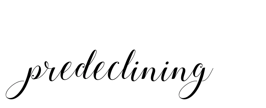 Handwritten Signature for Predeclining - Style 144 Online
