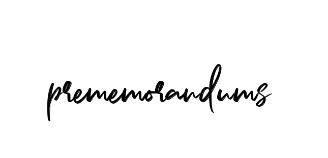 Prememorandums signature