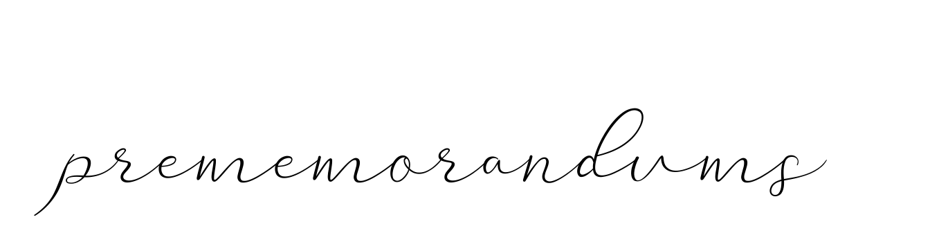 Prememorandums signature