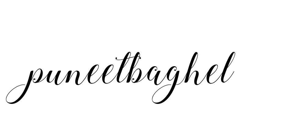 Handwritten Signature for Puneetbaghel - Style 144 Online