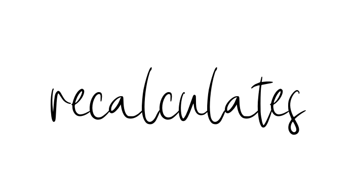 Recalculates signature