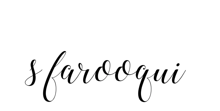 Handwritten Signature for S-farooqui - Style 144 Online