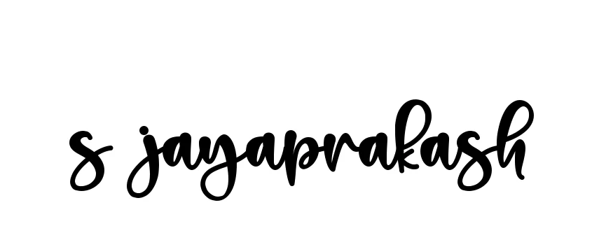 Handwritten Signature for S-jayaprakash - Style 136 Online