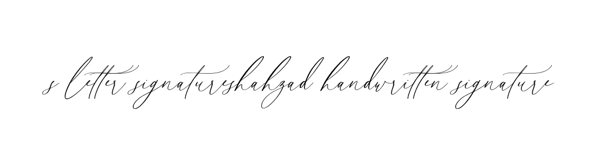 Handwritten Signature for S-letter-signatureshahzad-handwritten-signature - Style 134 Online