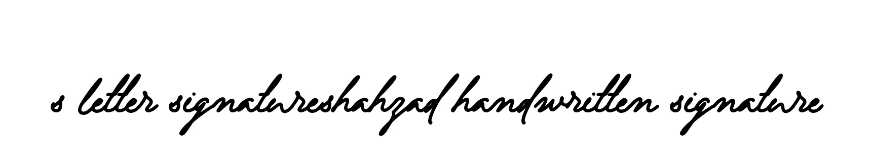Handwritten Signature for S-letter-signatureshahzad-handwritten-signature - Style 137 Online