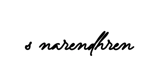Handwritten Signature for S-narendhren- - Style 138 Online