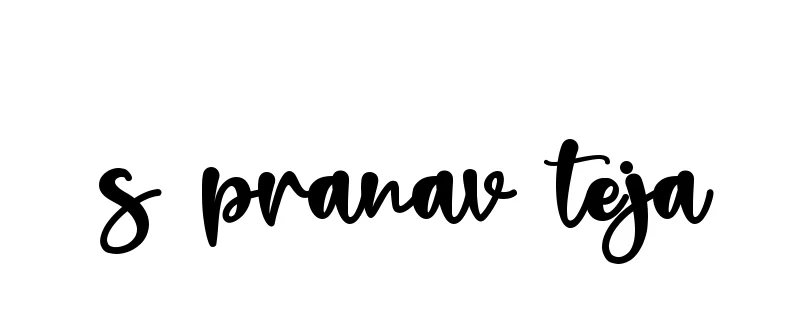 Handwritten Signature for S-pranav-teja - Style 136 Online