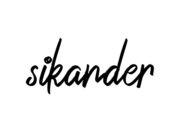 Sikander- signature