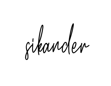 Sikander- signature