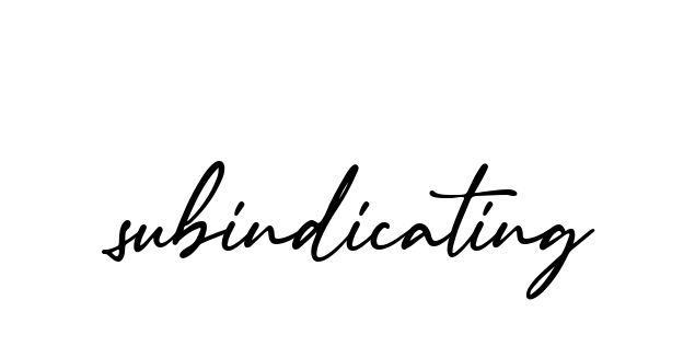 Subindicating signature