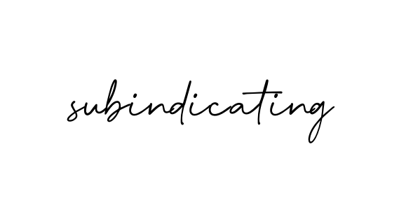 Subindicating signature