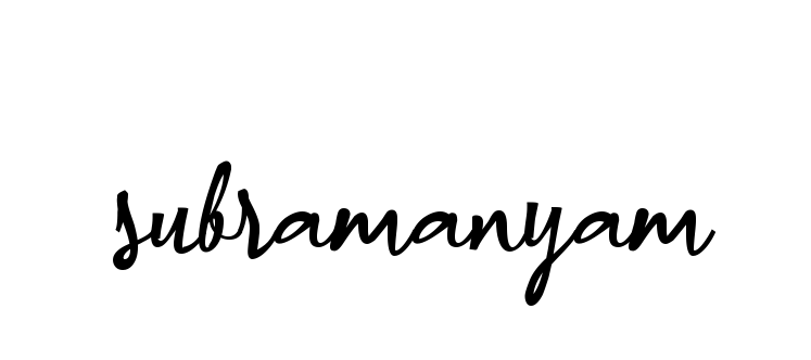 Subramanyam- signature