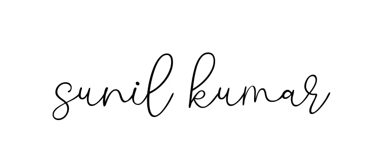 Handwritten Signature for Sunil-kumar - Style 147 Online