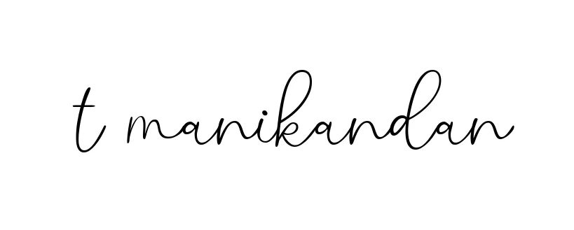 Handwritten Signature for T-manikandan - Style 147 Online