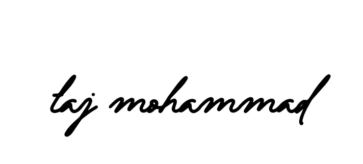 Handwritten Signature for Taj-mohammad - Style 138 Online