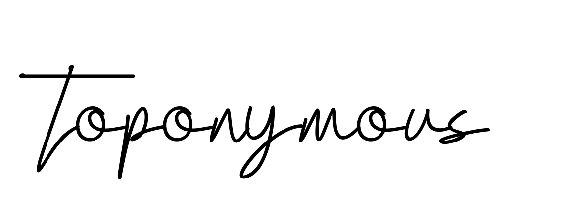 Toponymous Signature Style Yesterday