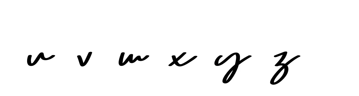 Handwritten Signature for U--v--w--x--y--z-- - Style 135 Online
