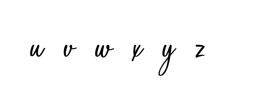 Handwritten Signature for U--v--w--x--y--z-- - Style 142 Online