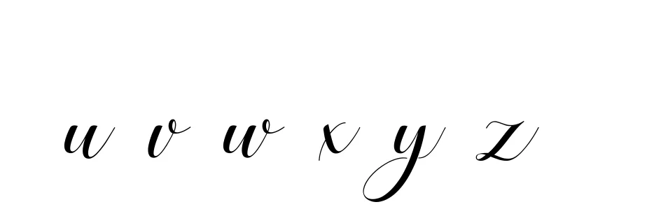 Handwritten Signature for U--v--w--x--y--z-- - Style 144 Online