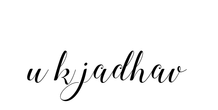 Handwritten Signature for U-k-jadhav - Style 144 Online