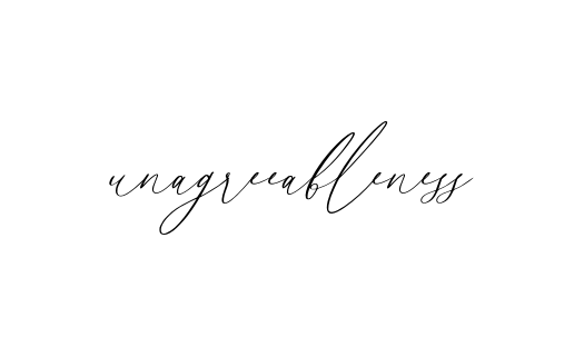 Handwritten Signature for Unagreeableness - Style 134 Online
