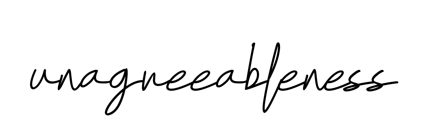 Handwritten Signature for Unagreeableness - Style 155 Online