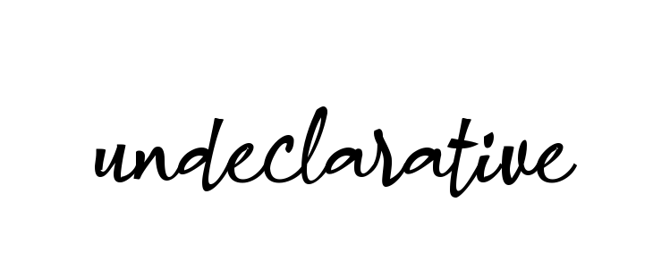 Undeclarative signature