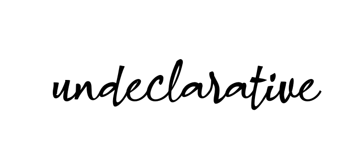 Undeclarative signature