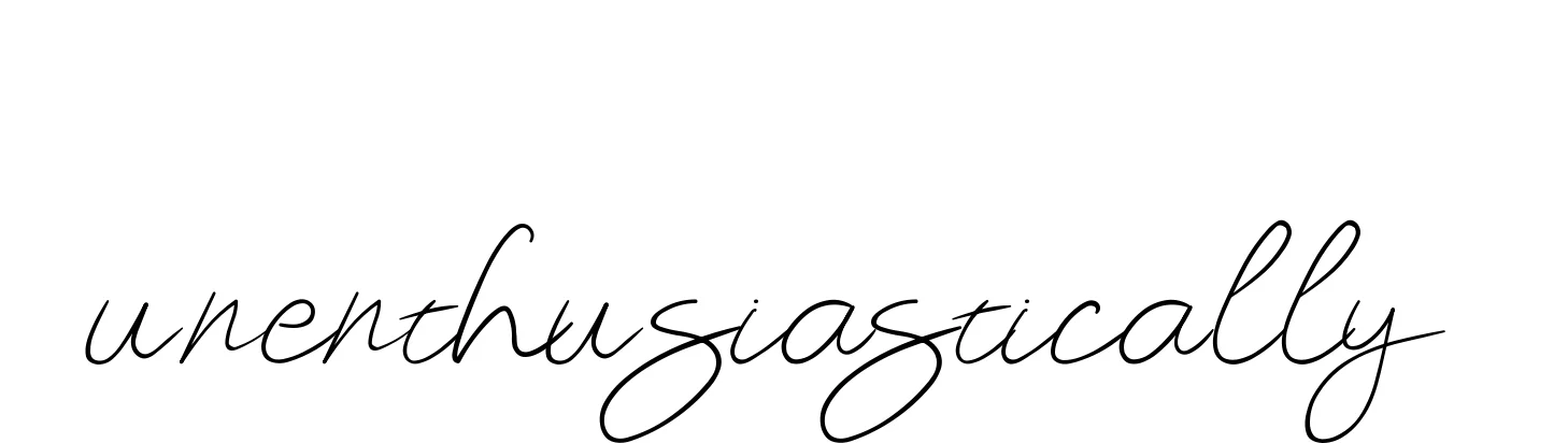 Unenthusiastically signature