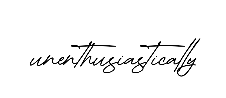 Unenthusiastically signature