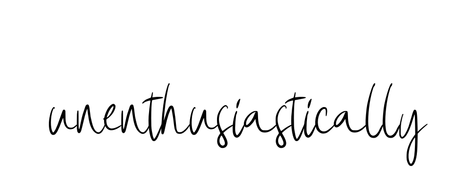 Unenthusiastically signature