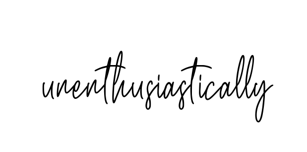 Unenthusiastically signature