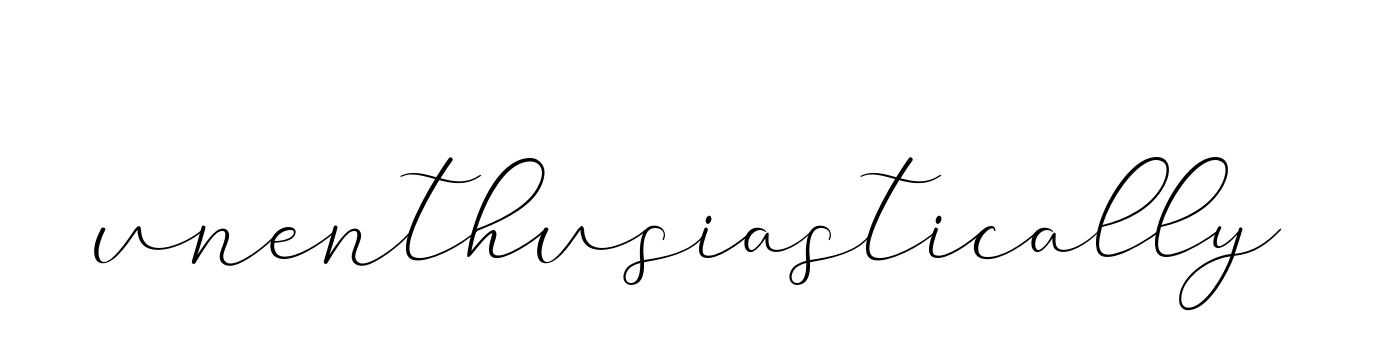 Unenthusiastically signature