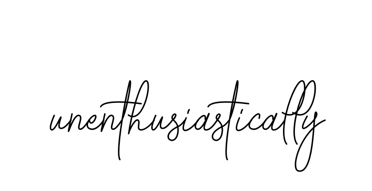 Unenthusiastically signature