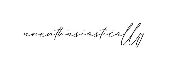 Unenthusiastically signature
