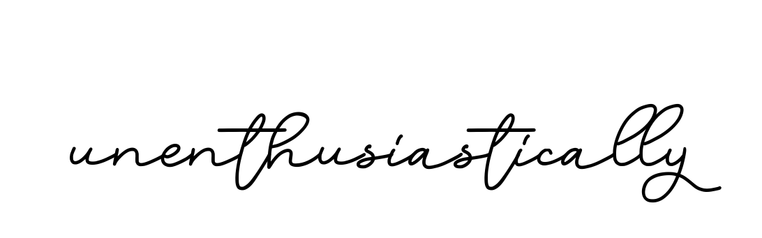 Unenthusiastically signature