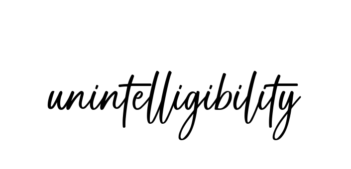 Handwritten Signature for Unintelligibility - Style 142 Online