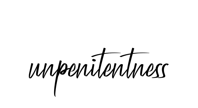 Unpenitentness signature