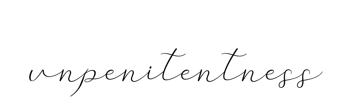 Unpenitentness signature