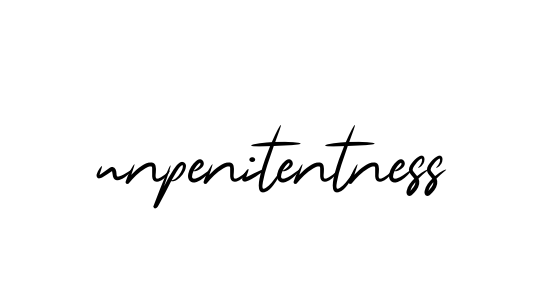 Unpenitentness signature
