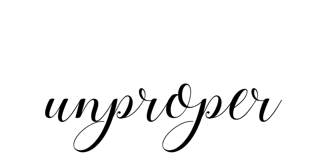 Handwritten Signature for Unproper - Style 144 Online