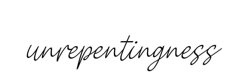 Unrepentingness signature