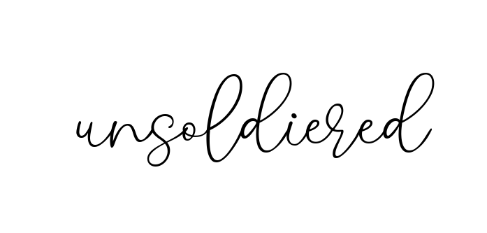 Handwritten Signature for Unsoldiered - Style 147 Online