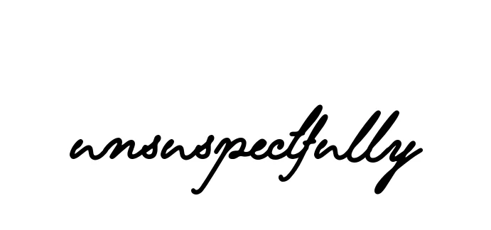Handwritten Signature for Unsuspectfully - Style 137 Online