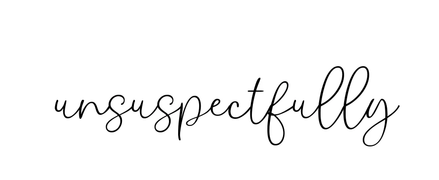 Handwritten Signature for Unsuspectfully - Style 147 Online