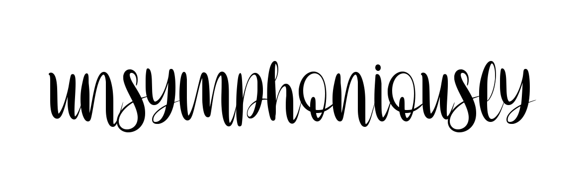 Unsymphoniously signature
