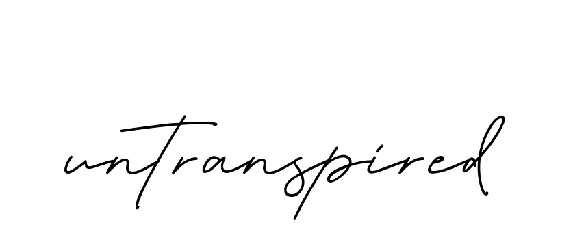 Untranspired signature