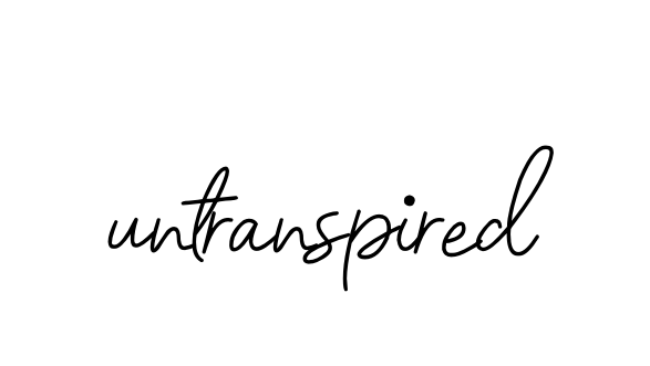Untranspired signature