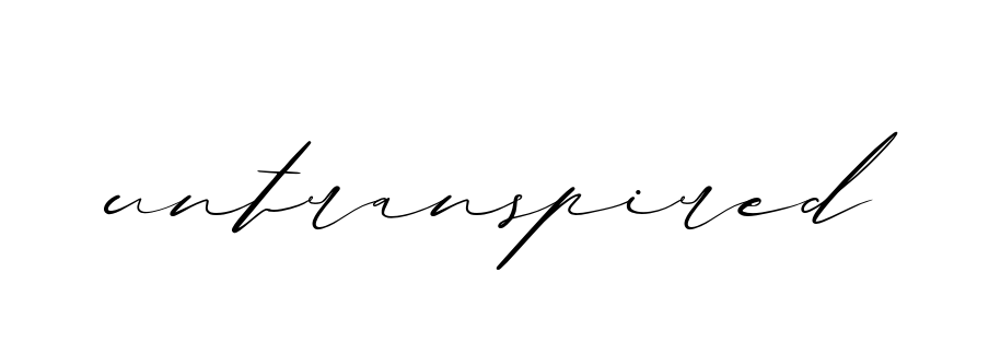 Untranspired signature