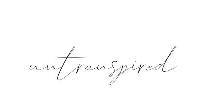 Untranspired signature